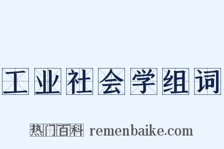 工业社会学组词是什么意思的图片